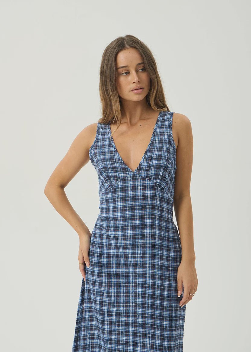 Mountains Tully - Seersucker - Maxi Dress - Margaret River Hemp Co