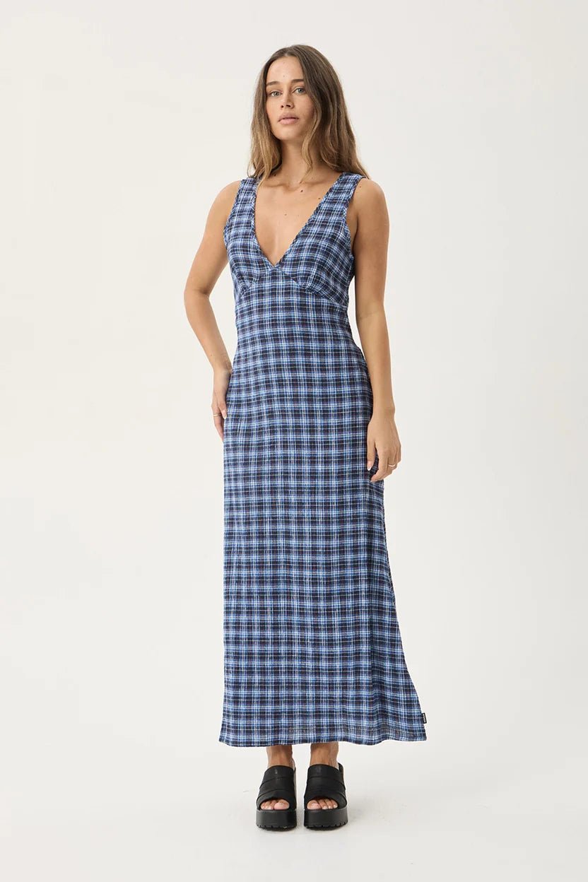 Mountains Tully - Seersucker - Maxi Dress - Margaret River Hemp Co