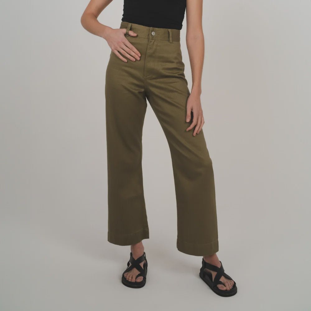 Newport Hemp Pants - Olive - Margaret River Hemp Co