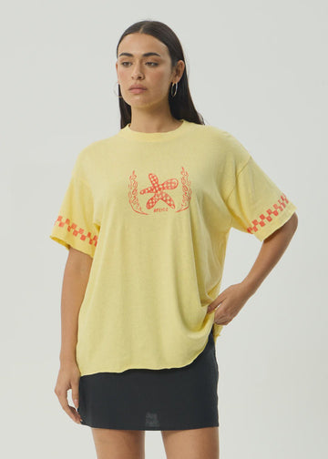 Oversized Tee - Lemon - Margaret River Hemp Co