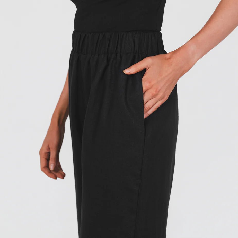 Pull On Pants - Black - Margaret River Hemp Co
