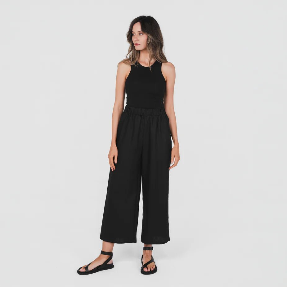 Pull On Pants - Black - Margaret River Hemp Co