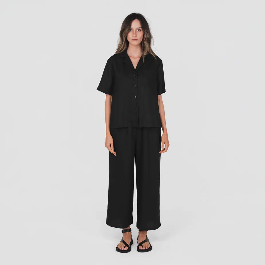 Pull On Pants - Black - Margaret River Hemp Co