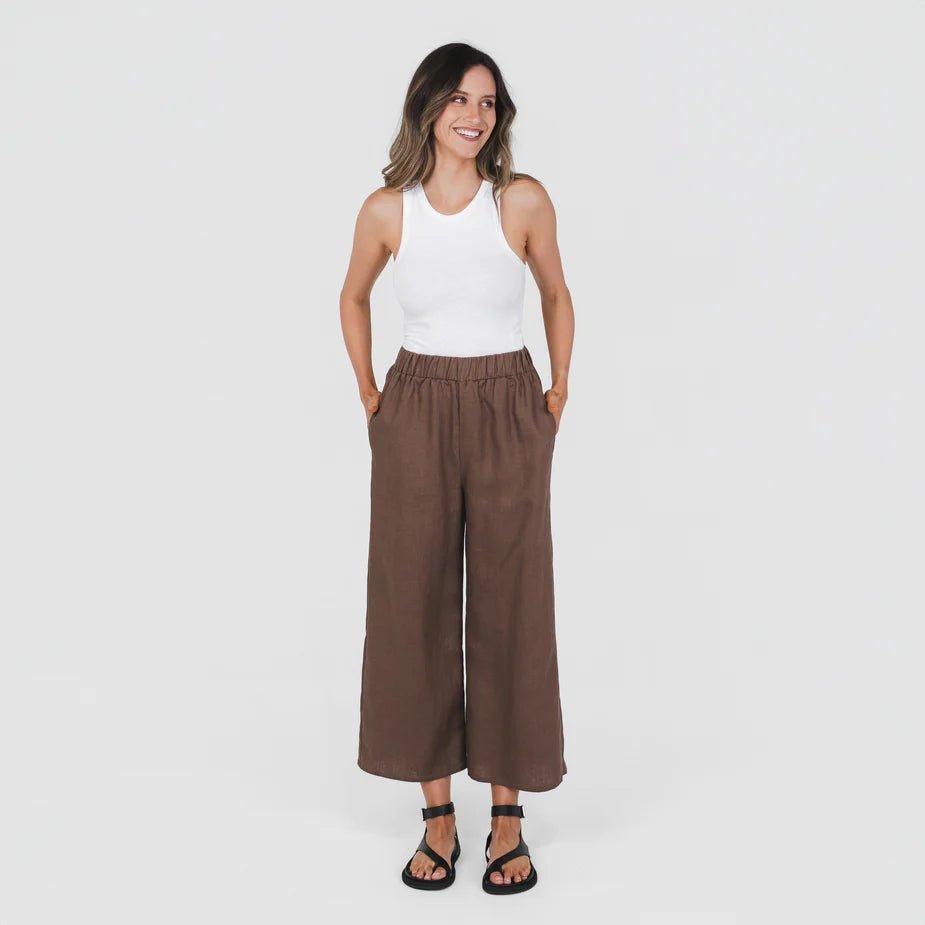 Pull On Pants - Olive - Margaret River Hemp Co