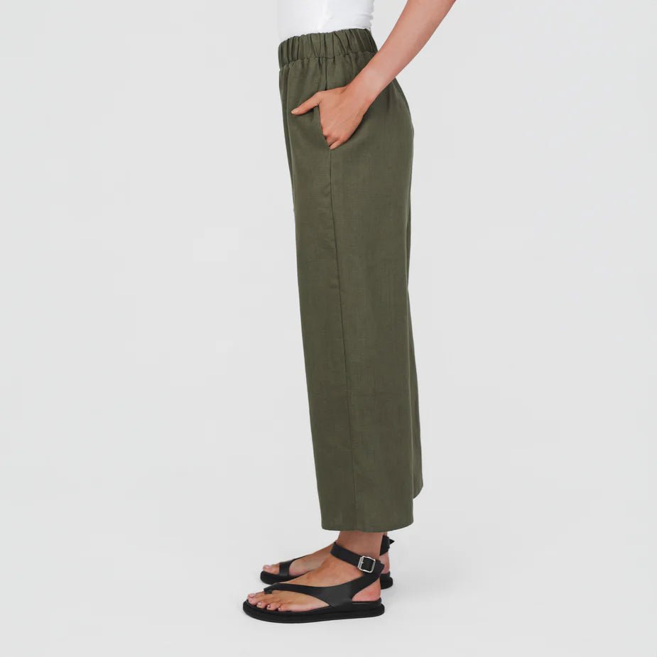 Pull On Pants - Olive - Margaret River Hemp Co