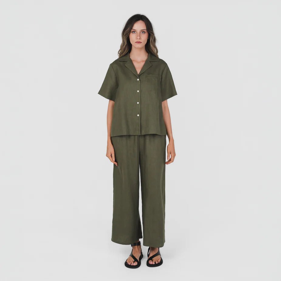 Pull On Pants - Olive - Margaret River Hemp Co