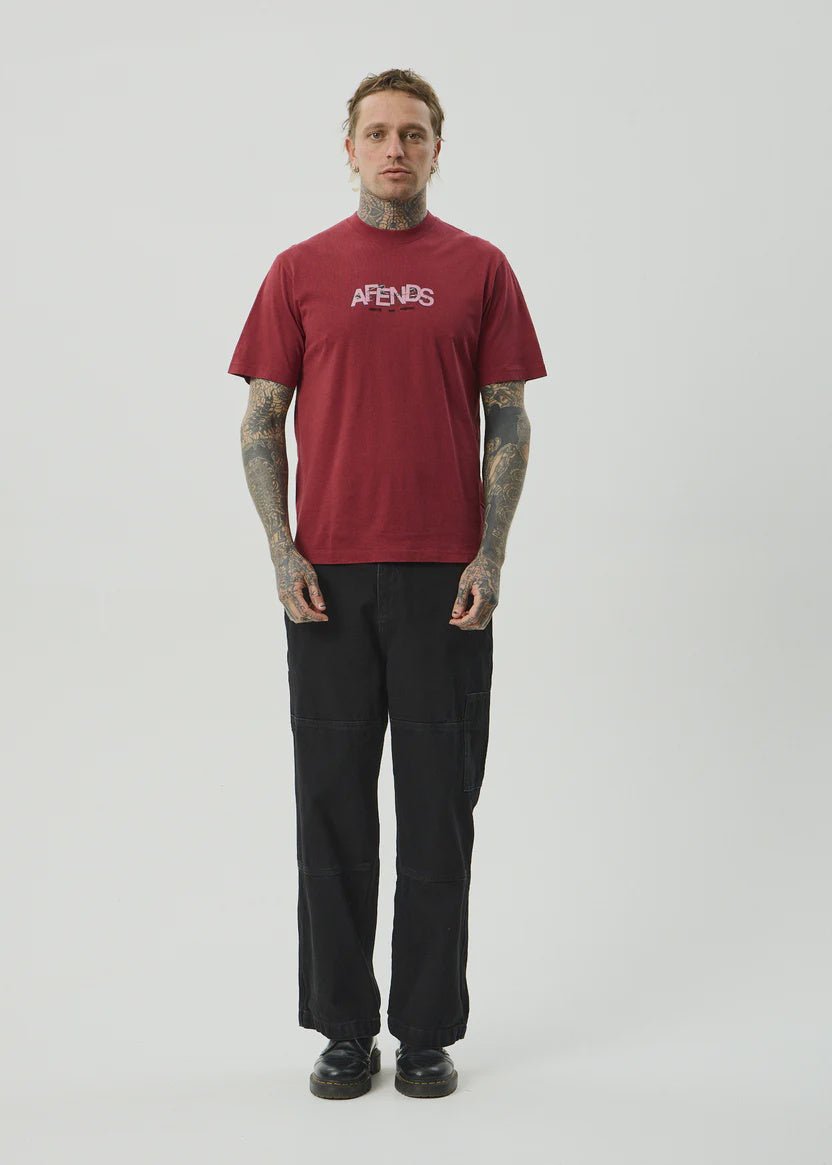Retro Tee - Washed Burgundy - Margaret River Hemp Co