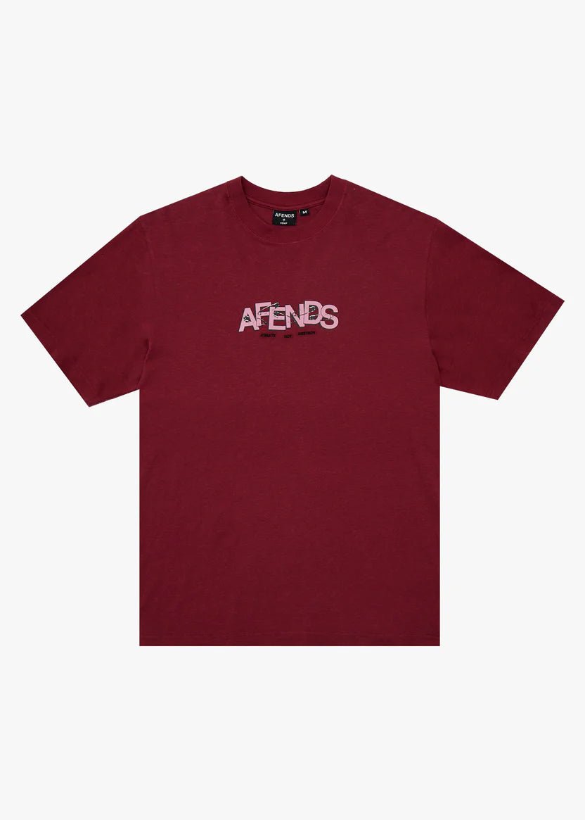 Retro Tee - Washed Burgundy - Margaret River Hemp Co