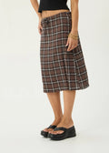 Reverie - Midi Skirt - Coffee Check - Margaret River Hemp Co