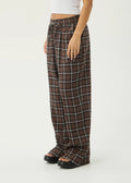 Reverie Seersucker Pant - Coffee Check - Margaret River Hemp Co