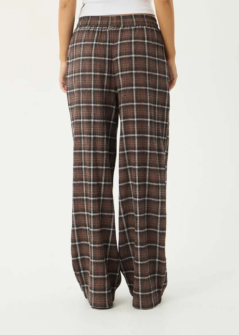 Reverie Seersucker Pant - Coffee Check - Margaret River Hemp Co