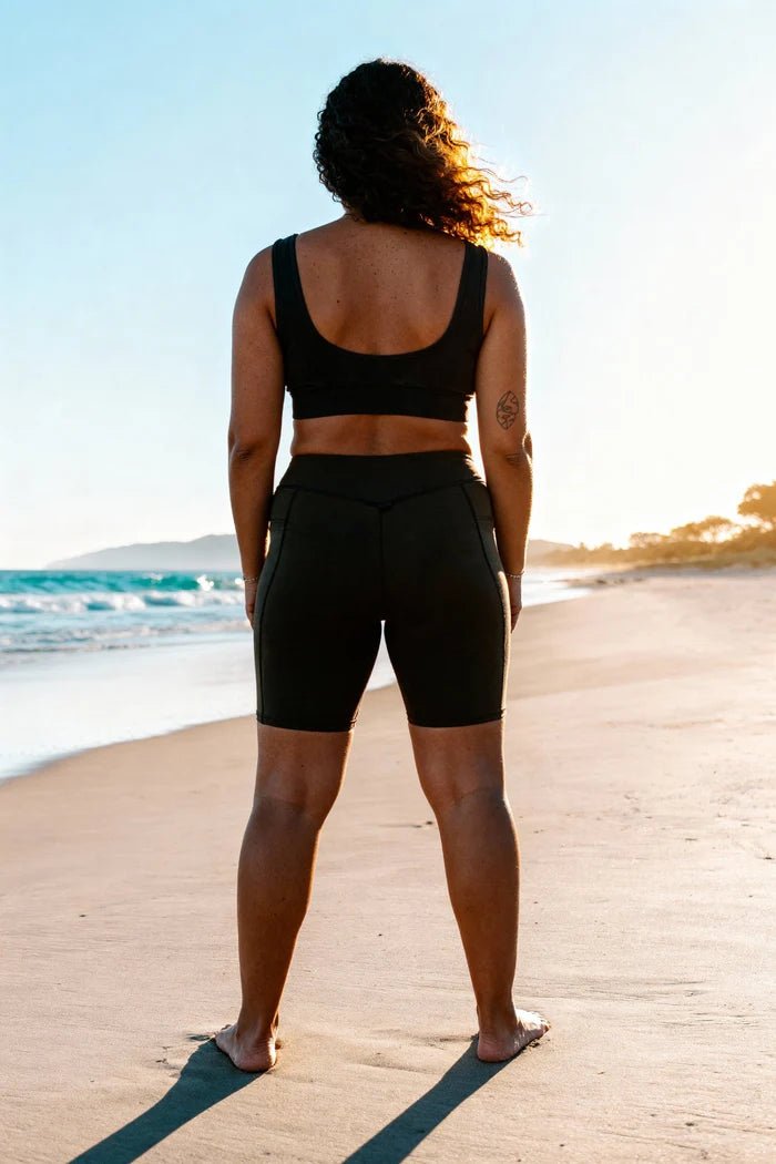 Scoop Crop Top - Ocean Blue - Margaret River Hemp Co