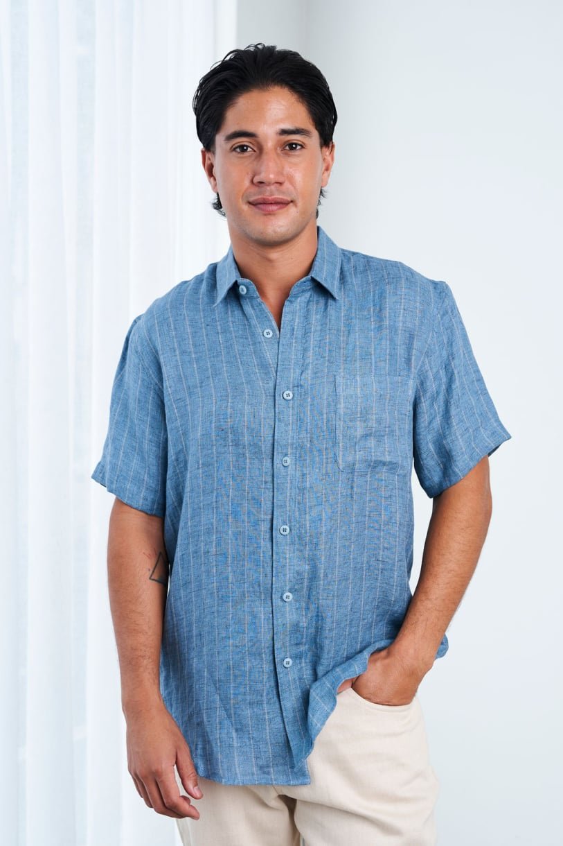 Stripe Shirt - 100% Hemp - Margaret River Hemp Co
