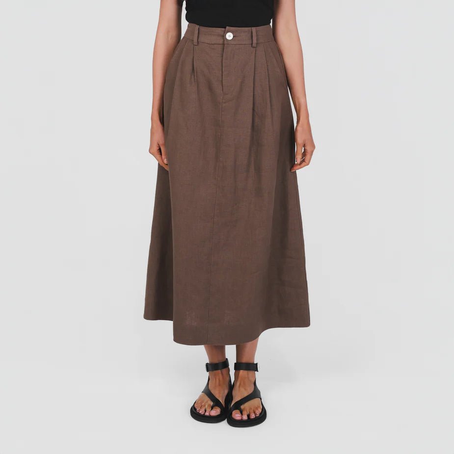 Tailored Midi Skirt - Margaret River Hemp Co