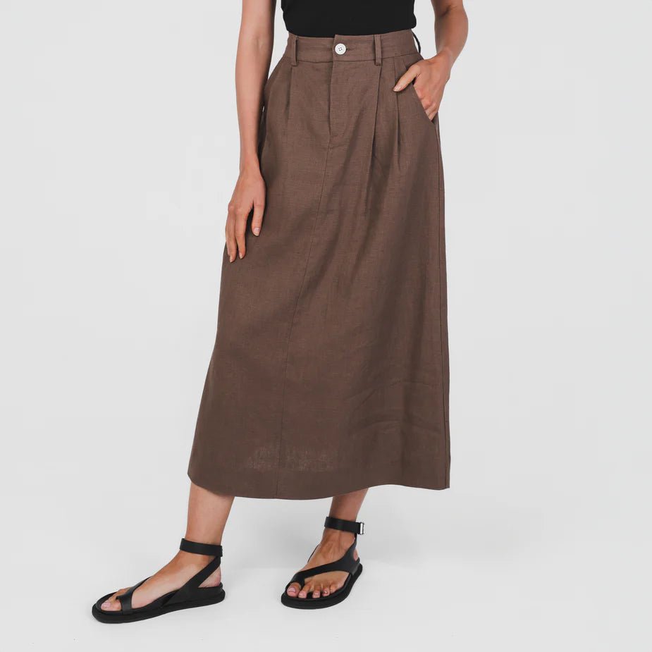 Tailored Midi Skirt - Margaret River Hemp Co