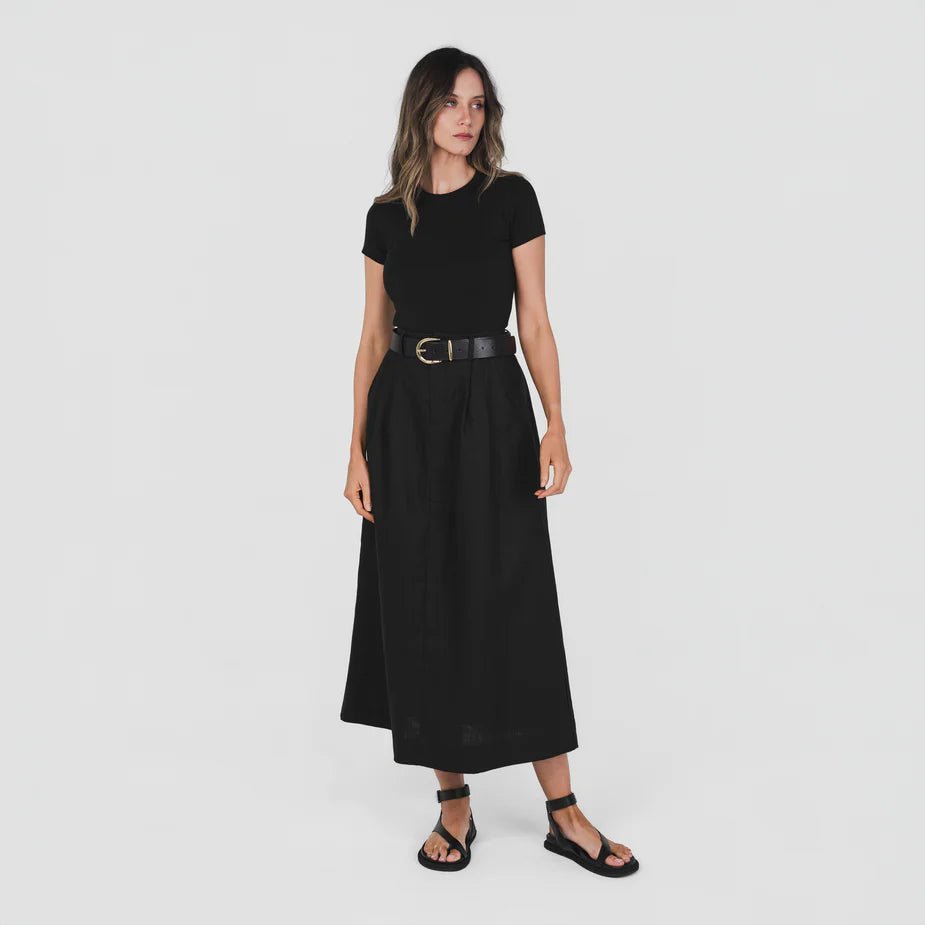 Tailored Midi Skirt - Margaret River Hemp Co
