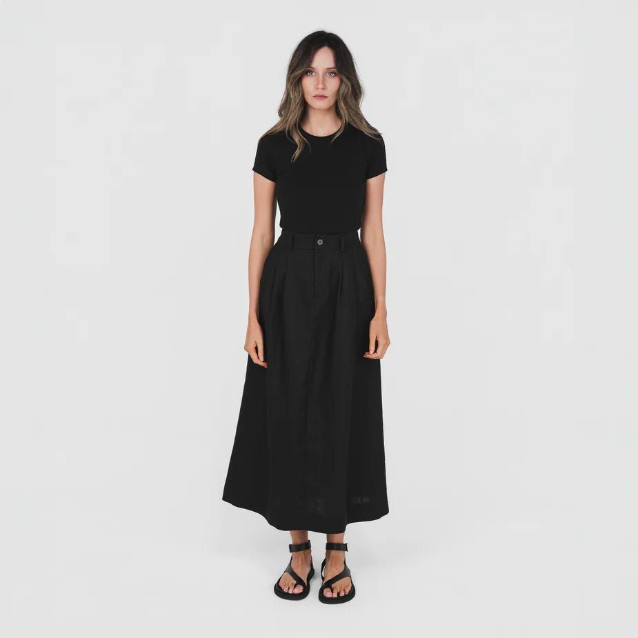 Tailored Midi Skirt - Margaret River Hemp Co