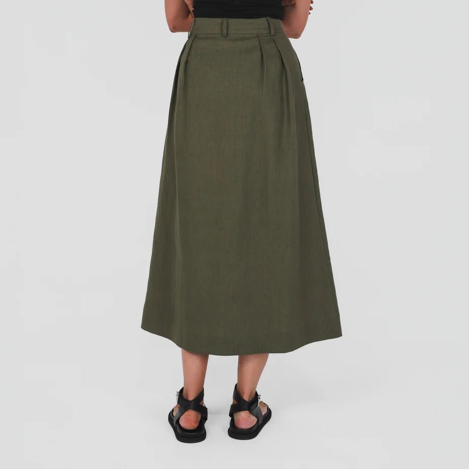 Tailored Midi Skirt - Margaret River Hemp Co