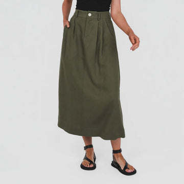 Tailored Midi Skirt - Margaret River Hemp Co