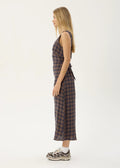 Tully-Seersucker Maxi Dress-Indigo Check - Margaret River Hemp Co