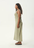 Tully Seersucker Maxi Dress - Position Green Check - Margaret River Hemp Co