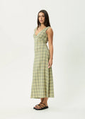 Tully Seersucker Maxi Dress - Position Green Check - Margaret River Hemp Co