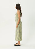 Tully Seersucker Maxi Dress - Position Green Check - Margaret River Hemp Co