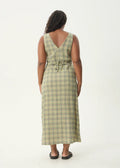 Tully Seersucker Maxi Dress - Position Green Check - Margaret River Hemp Co