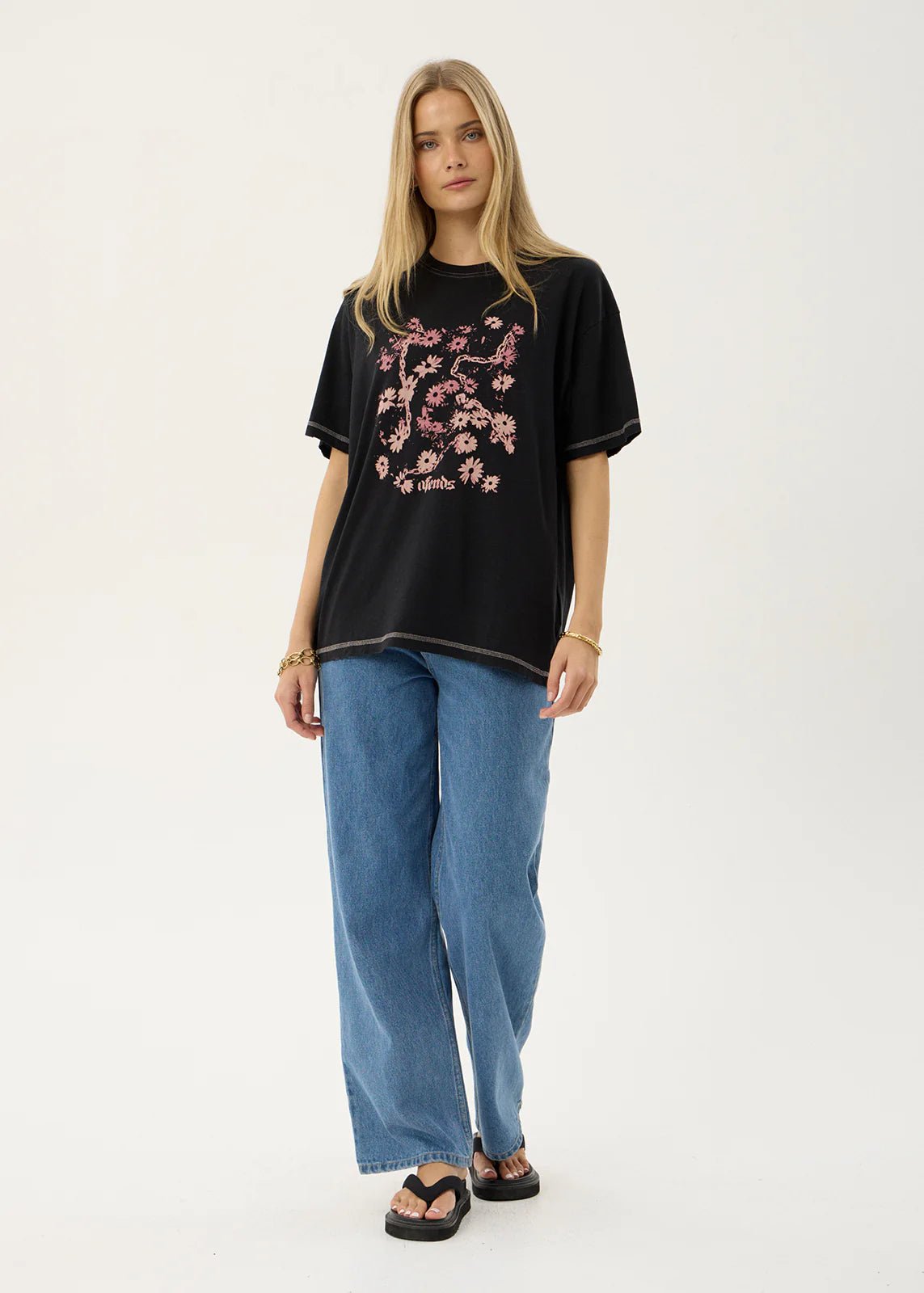 Unchained-Oversized Tee-Black - Margaret River Hemp Co
