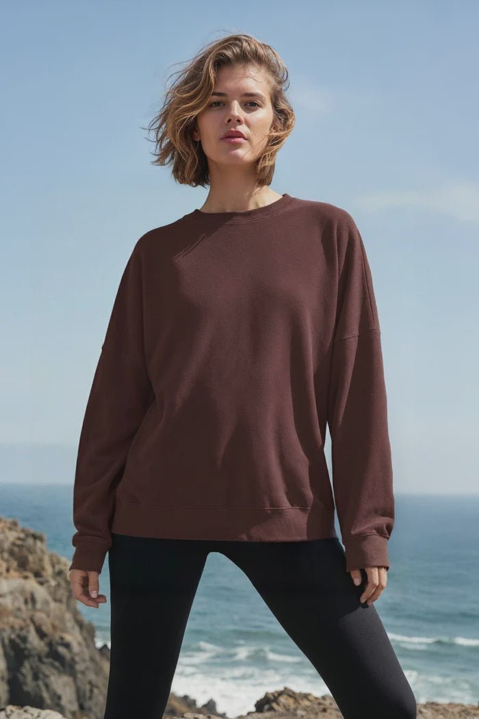 Unisex Crew Jumper - Cacao - Margaret River Hemp Co