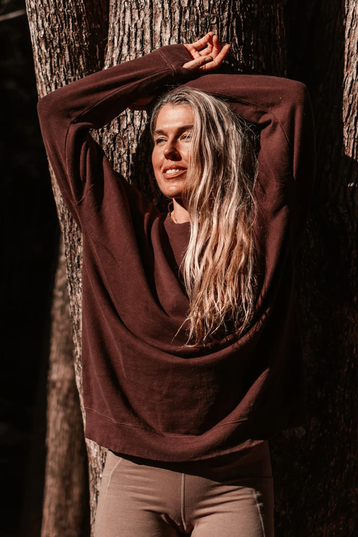 Unisex Crew Jumper - Cacao - Margaret River Hemp Co