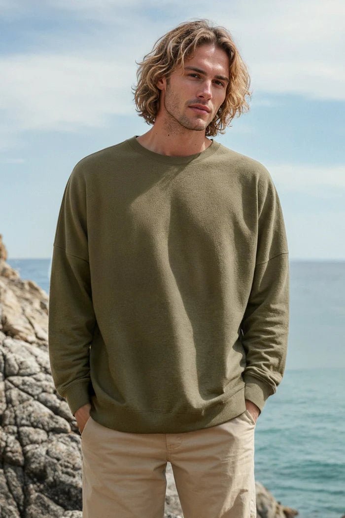 Unisex Crew Jumper - Cacao - Margaret River Hemp Co