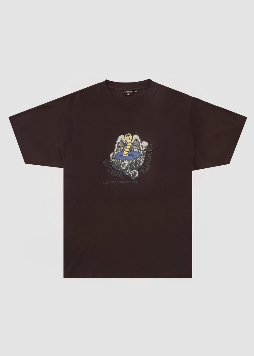 Wonders Boxy Tee - Coffee - Margaret River Hemp Co
