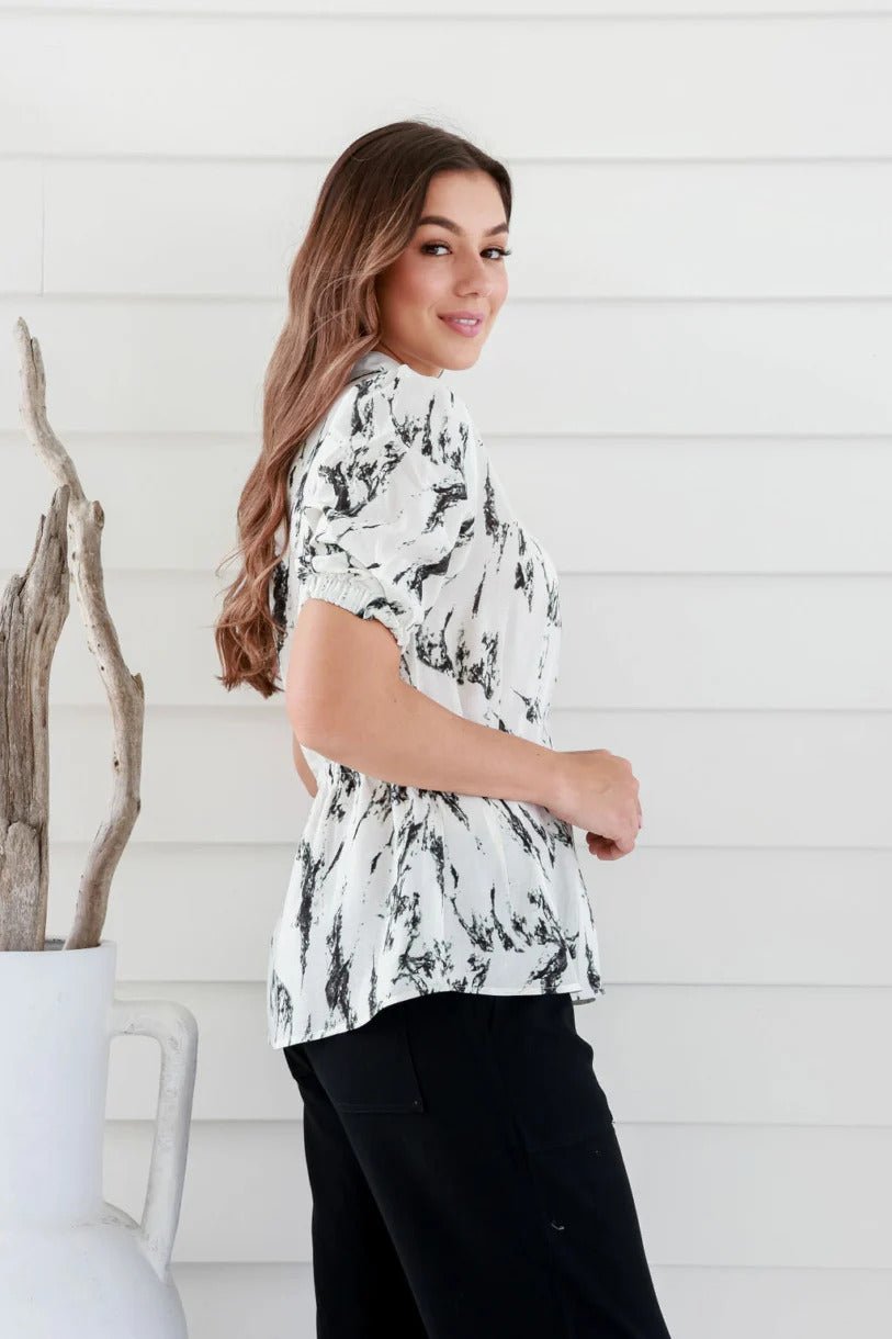 Chinese Collar Blouse - Margaret River Hemp Co