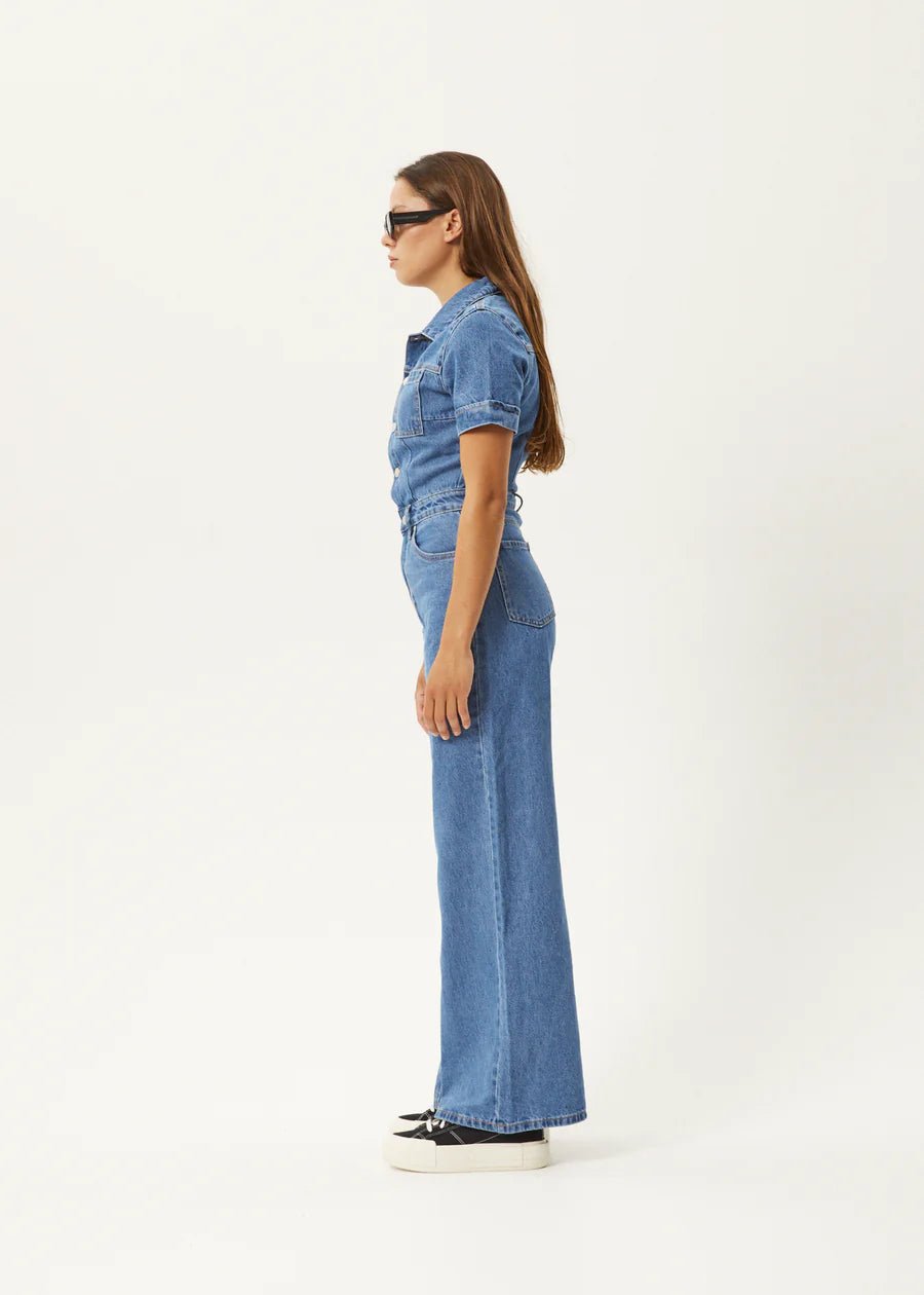 Hemp Denim Flared Jumpsuit - Margaret River Hemp Co