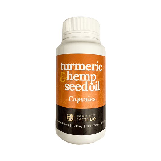 Hemp Seed Oil Capsules With Turmeric - Margaret River Hemp Co