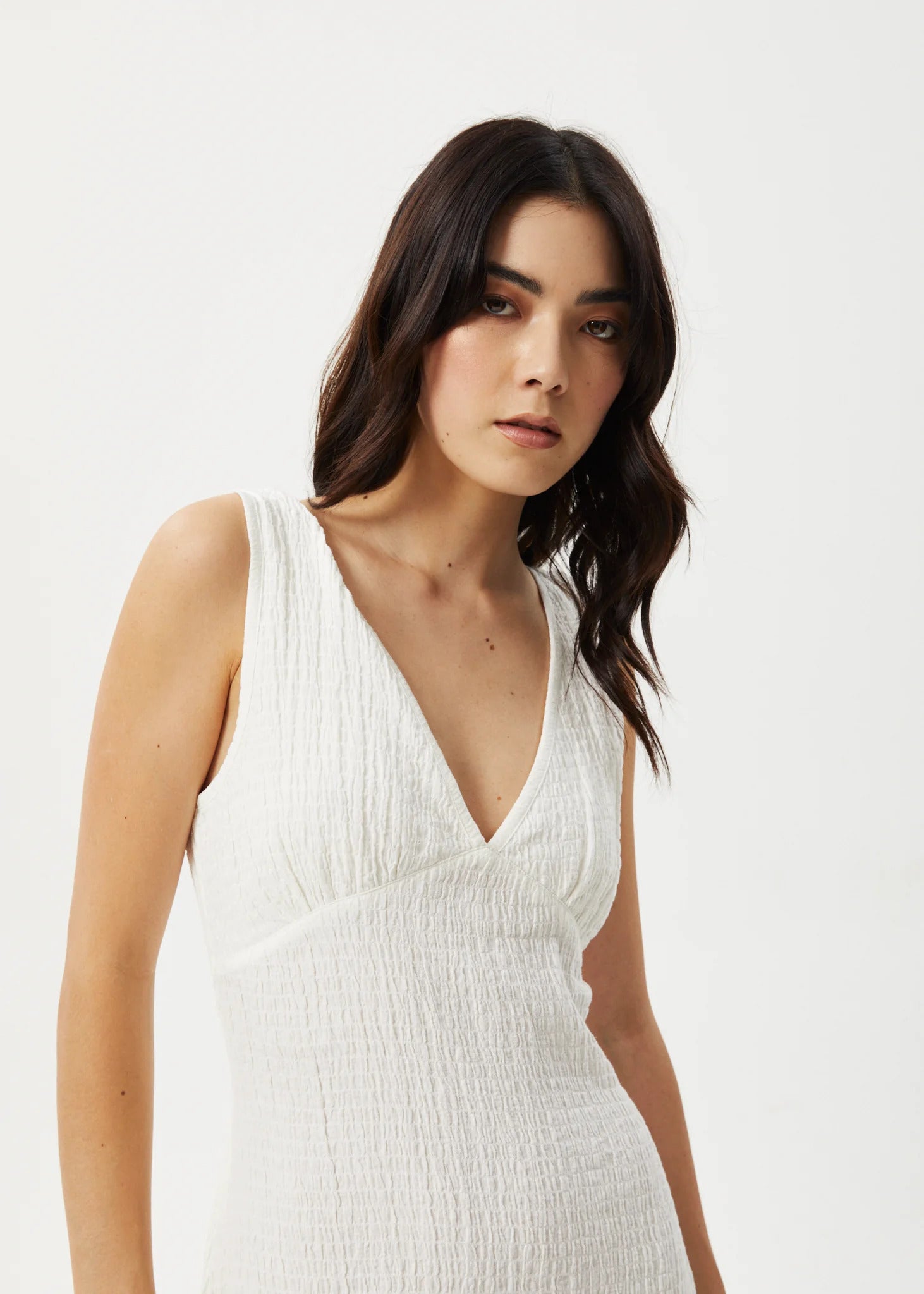 新品★AMERI / SEERSUCKER VOLUME HEM DRESS SEERSUCKER VOLUME HEM DRESS