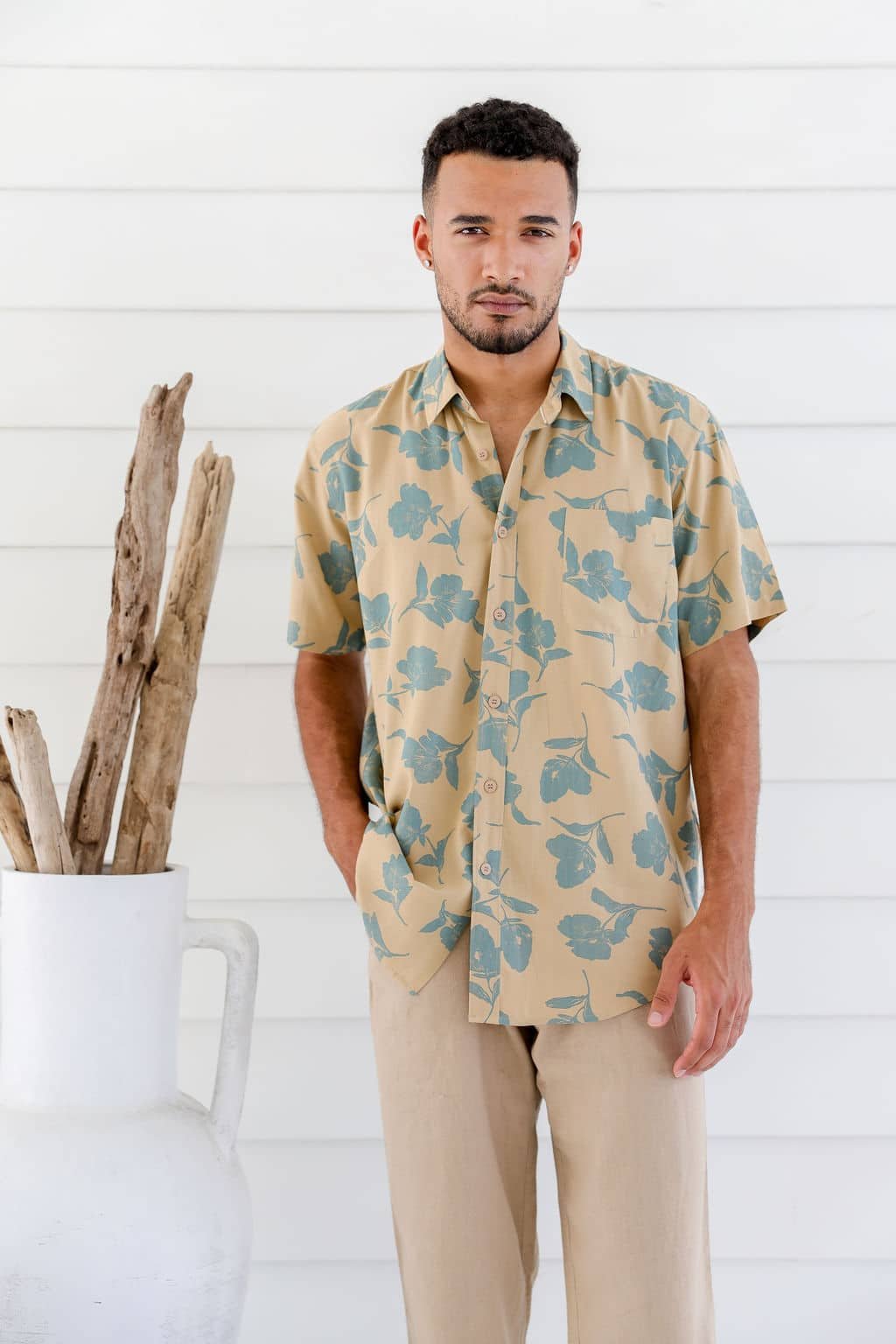 Men's Floral Print Shirt - Margaret River Hemp Co
