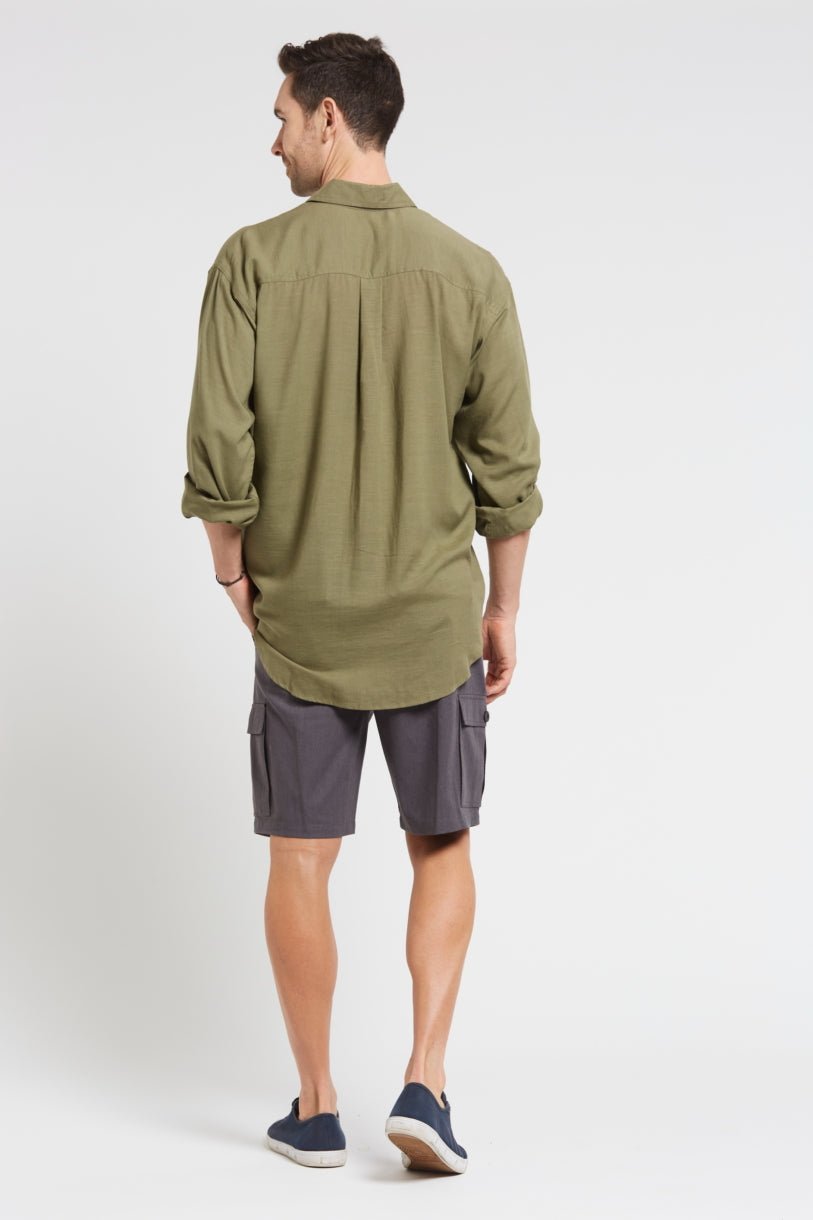 Men's Long Sleeve Hemp Rayon Shirt - Margaret River Hemp Co