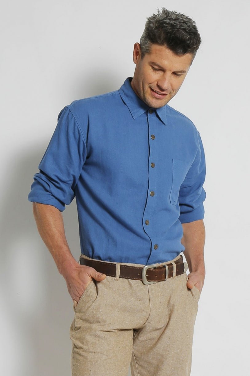 Men's Long Sleeve Hemp Rayon Shirt - Margaret River Hemp Co