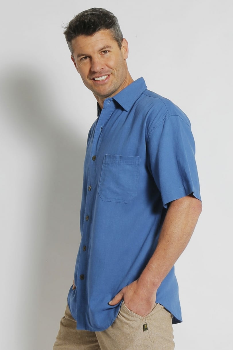 Men's Short Sleeve Hemp Rayon Shirt - Margaret River Hemp Co