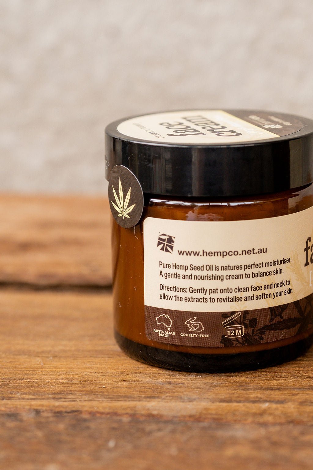 Organic Hemp Face Moisturiser (dry/mature skin) - Margaret River Hemp Co