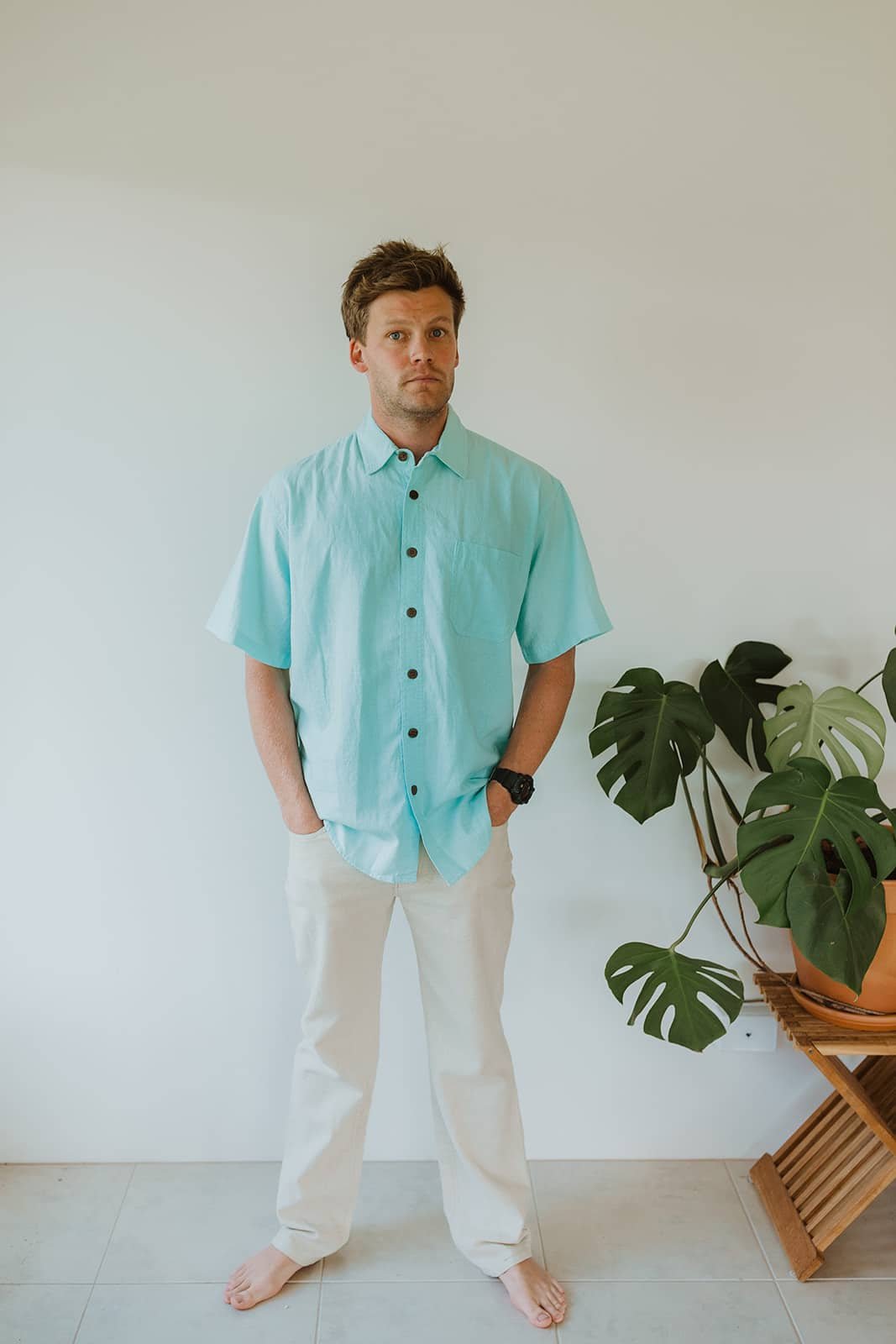 S14 Men's Short Sleeve Hemp Rayon Shirt - Margaret River Hemp Co